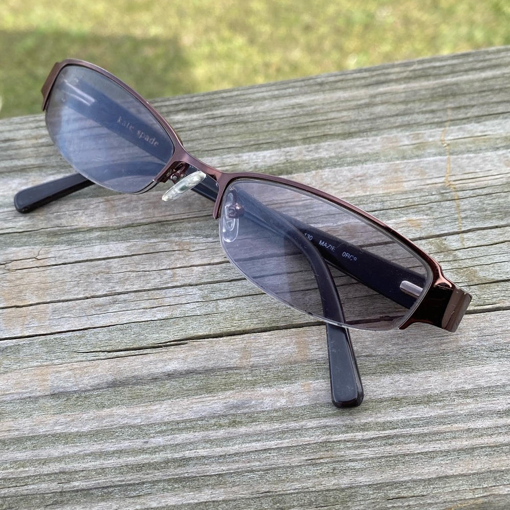 Kate Spade half rim Glasses Frames Mazie dark copper brown Made in Italy 50[]17